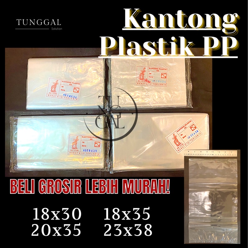 Jual (GROSIR - Per 4 Pack) Kantong Plastik PP. Berat 1 Kg. Plastik Gula ...