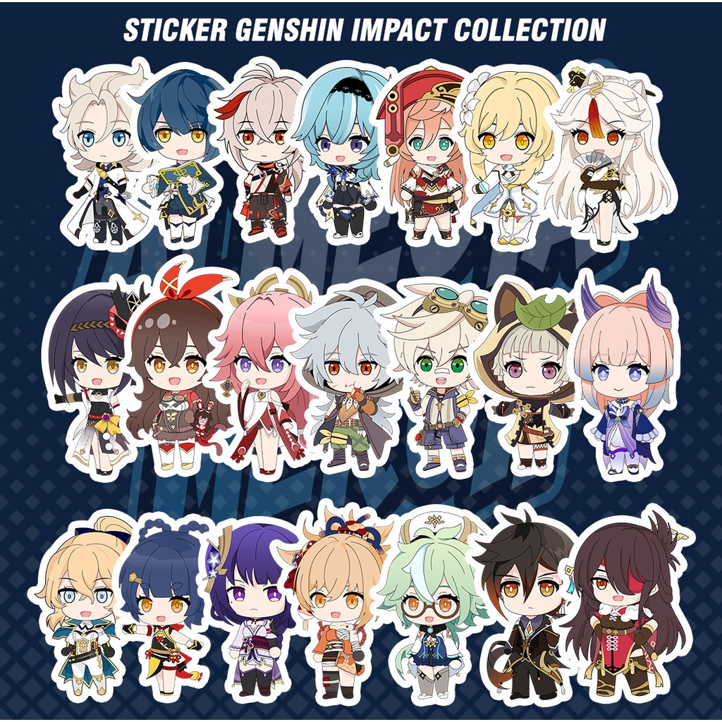 Jual Sticker Genshin Impact / Stiker Pack Genshin Impact Karakter ...