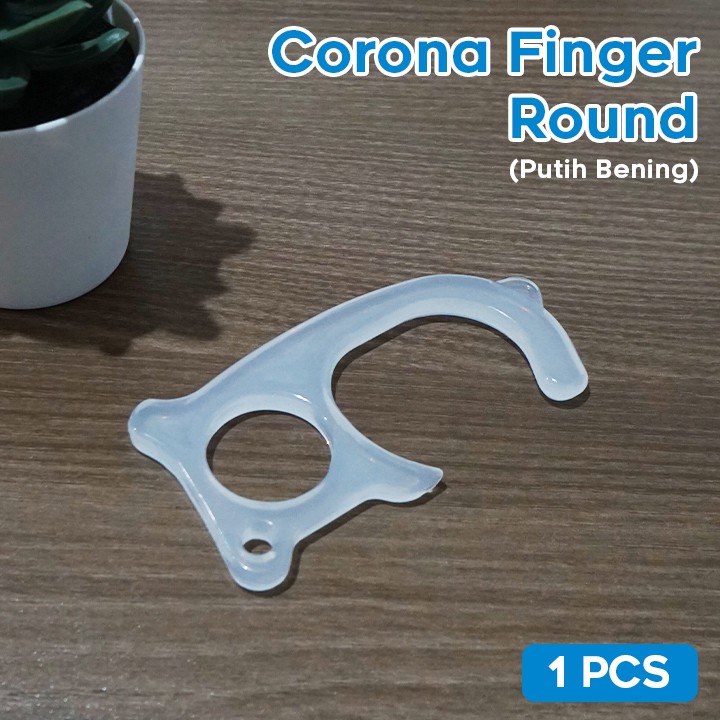 Jual Corona Finger Round Putih Bening Pcs Shopee Indonesia