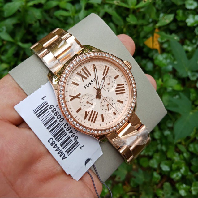 Jual Fossil AM4483 am 4483 Cecile Multifunction Rose Gold Glitz