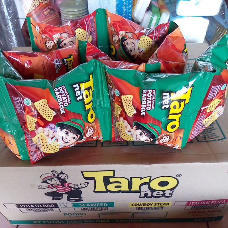 Jual Taro Net 9gr 1 Dus/Karton Isi 60 Bungkus Pcs Varian Baru Rasa ...