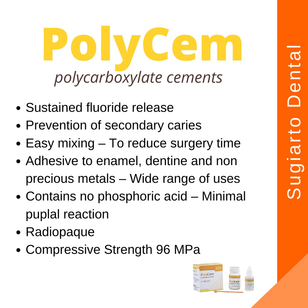 Jual Sugiarto Dental PolyCem - Polycarboxylate Cements SDS | Shopee ...