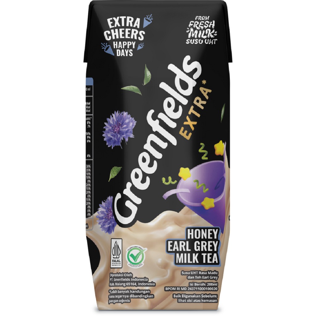 Jual Greenfields Extra Cheers Honey Earl Grey Milk Tea 200 ml | Shopee ...