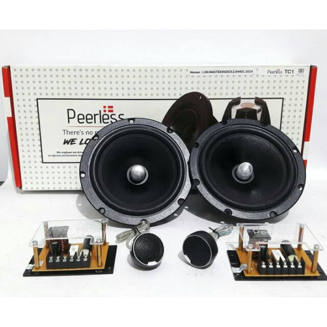Jual Speaker Split 2way Peerless TC1 1 set / 4 ohm Tweeter Woofer