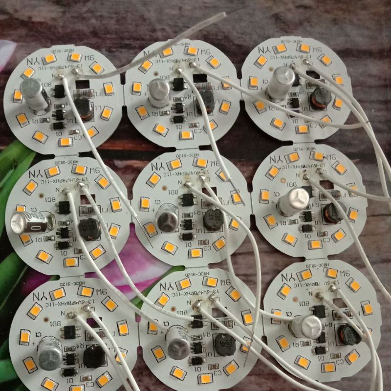 Jual PCB LED AC 5w 9w 12w BM DOB Sparepart Lampu Led Nyala Kuning Warm ...