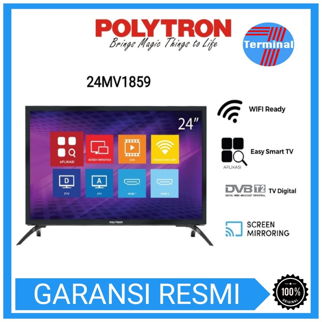 Jual POLYTRON LED Smart TV 24 Inch PLD 24CV1869 Youtube Mola Netflix ...