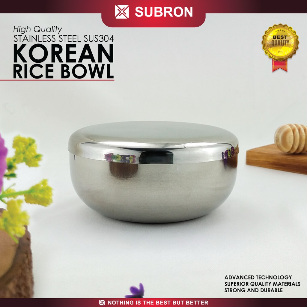 Jual Subron Korean Rice Bowl Mangkok Stainless Steel Mangkuk Alat Makan