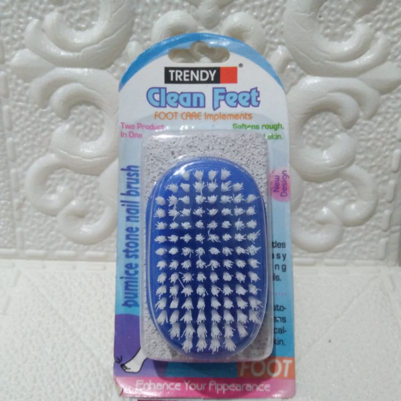Jual PUMICE STONE NAIL BRUSH TWO PRODUCT IN 1 SIKAT BATU APUNG TRENDY