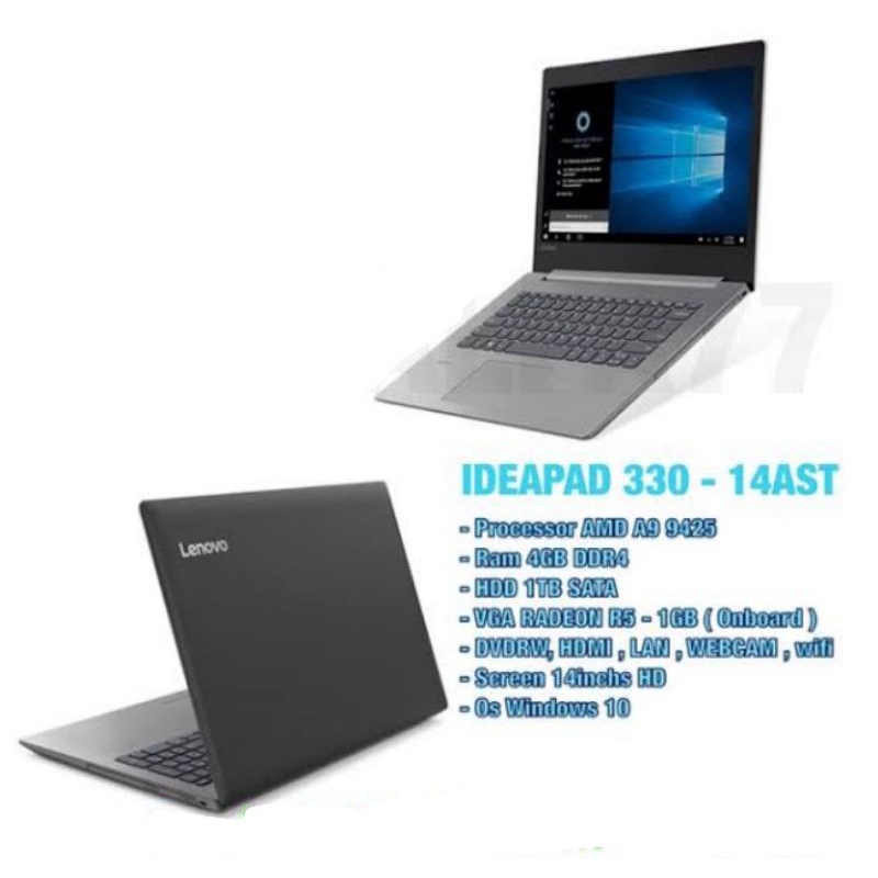 Jual Lenovo ideapad 320 330 130 AMD A9 9425 Ram 4 Gb HDD 1 TB VGA Radeon R5 Shopee Indonesia