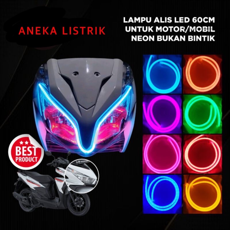 Jual LAMPU ALIS MOTOR DRL FLEXIBLE LAMPU VARIASI MOTOR LED DRL NEON