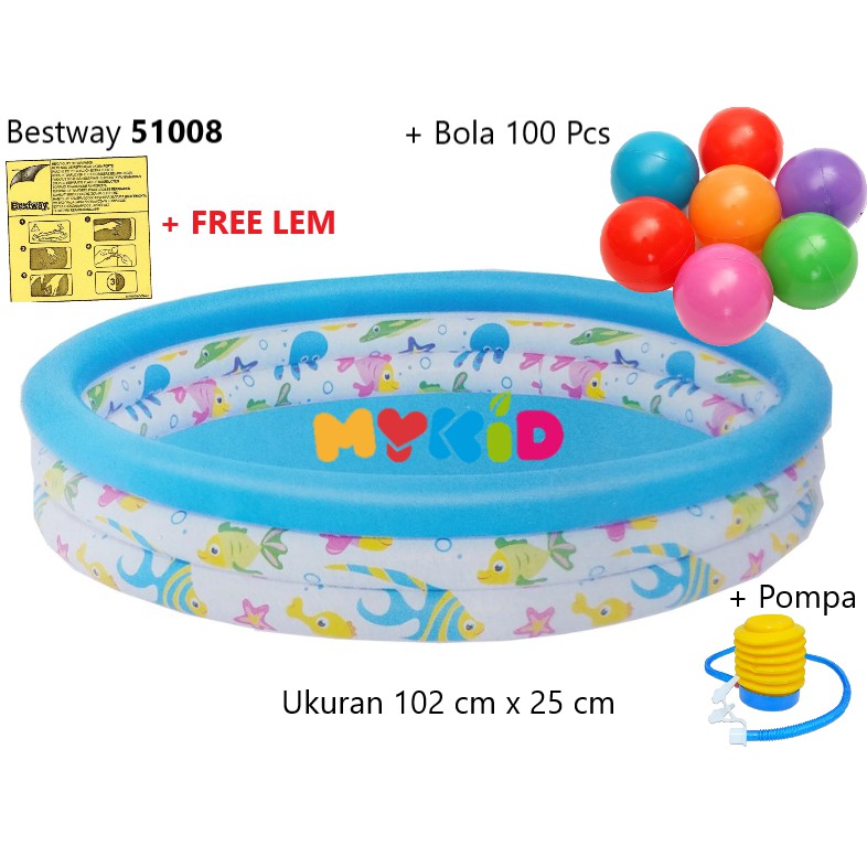 Jual BRG-17000372 Kolam Renang Anak Bestway Ocean Life #51008 51009 ...