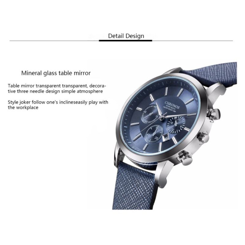 Jual JAM TANGAN CHRONOS MAVERICK ORIGINAL Jam tangan kulit mewah pria arloji pria luxury men s watch Shopee Indonesia