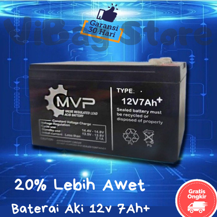 Jual Aki Kering Mobil Mobilan 12V 12V7AH Motor Mainan Anak Baterai MVP