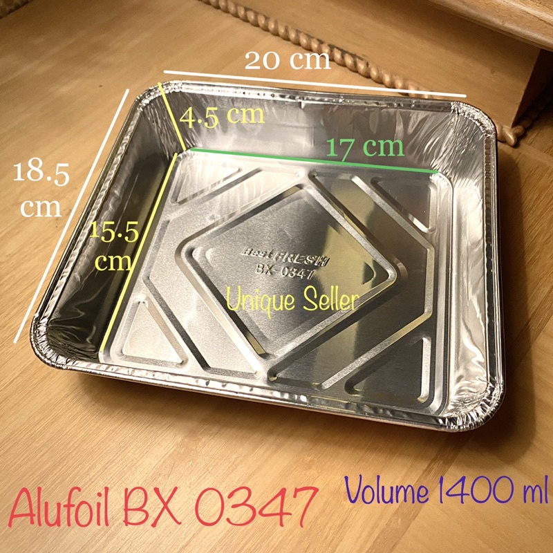 Jual Aluminium Foil BX 0347 Uk 20x18.5 Cm Bestfresh / Alufoil Tray ...