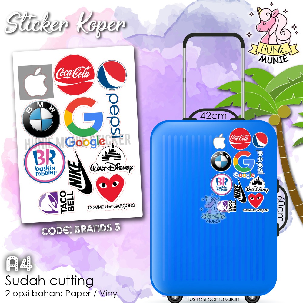 Jual Sticker Koper - Brands #3 - Brand Merk Logo Stiker | Shopee Indonesia