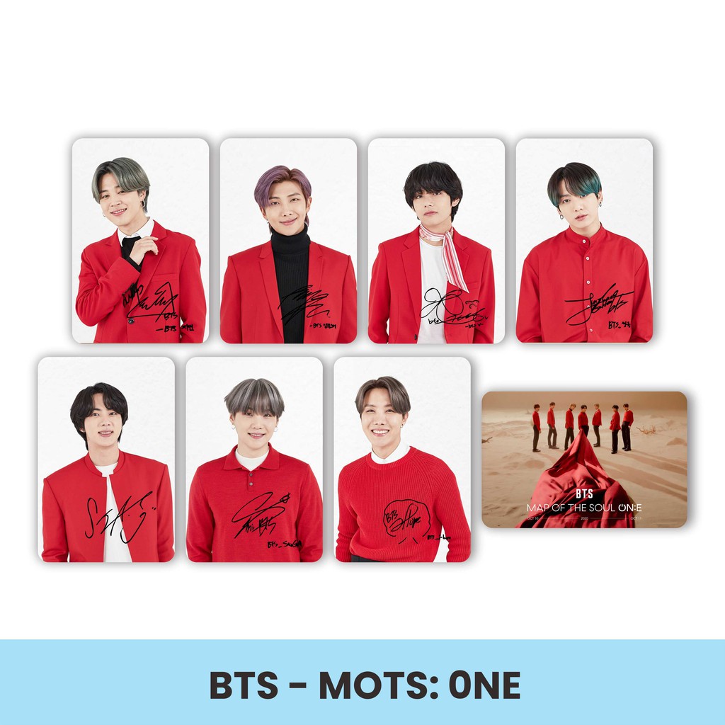 Jual Photocrad KPOP BTS MOTS ONE (TTD All Member) | Shopee Indonesia