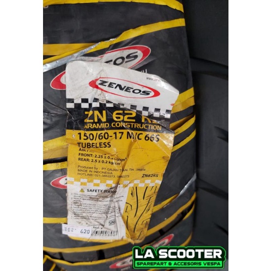 Jual BAN ZENEOS ZN62 RS 150 60 RING 17 Soft Compound BAN BELAKANG R25 ...