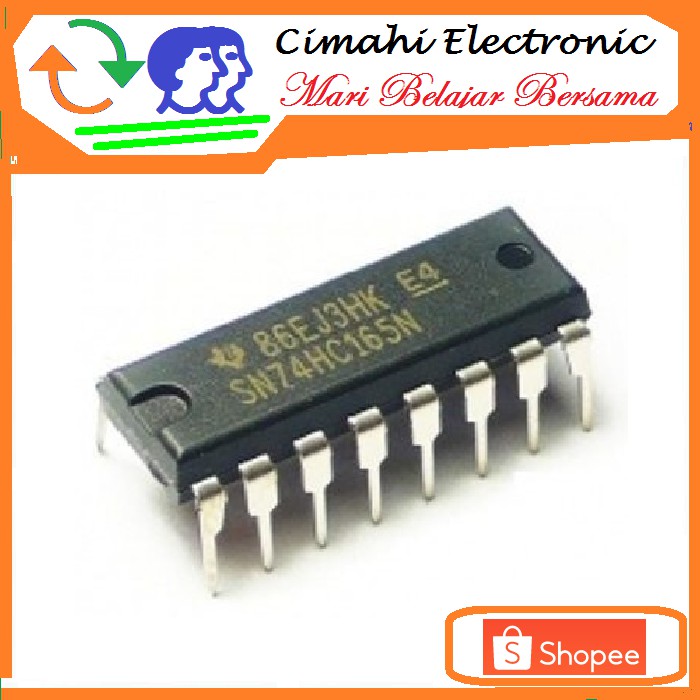 Jual 74165 74HC165 8 bit Parallel in/Serial out Shift Register | Shopee ...