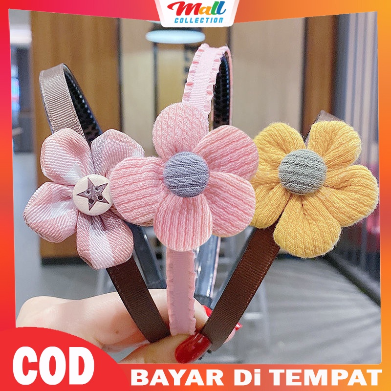 Jual MALL Bando Bunga Anak Perempuan Karakter Korea Set Bondu Bandana