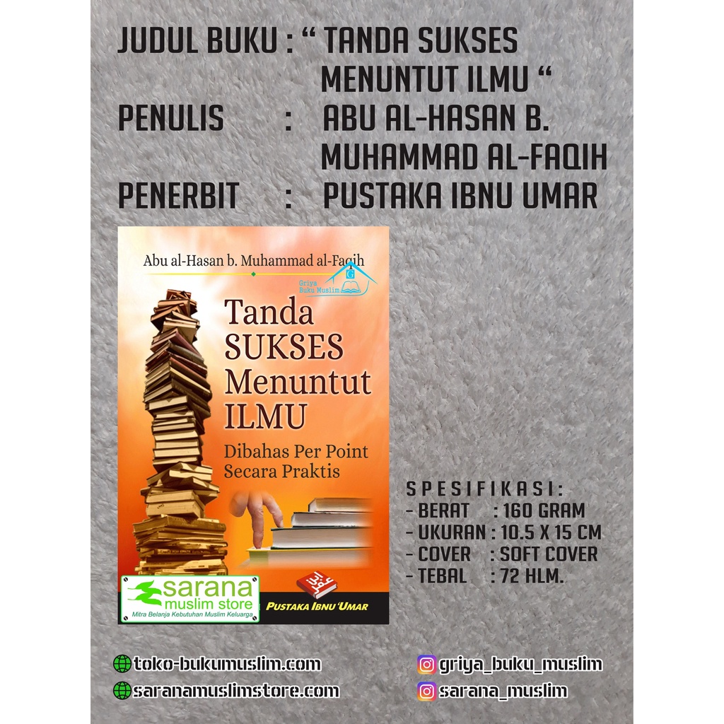 Jual BUKU TANDA SUKSES MENUNTUT ILMU | Shopee Indonesia