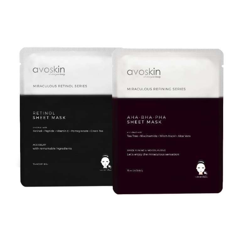 Jual Avoskin Sheet Mask (AHA BHA PHA & Retinol Sheetmask) Shopee
