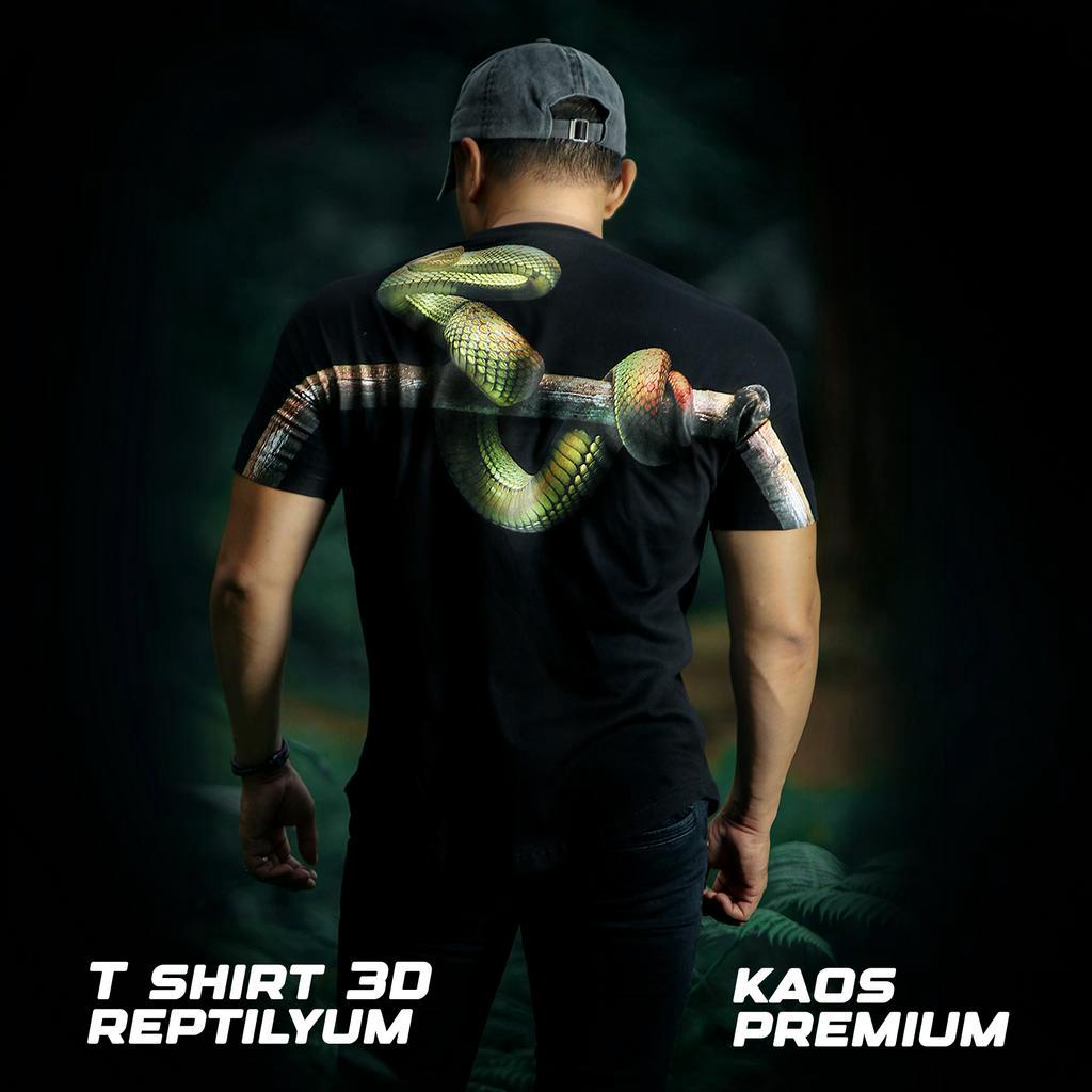Jual KAOSBOS.ID - Kaos 3 Dimensi Pria Ular Gambar Hewan T Shirt 3d ...
