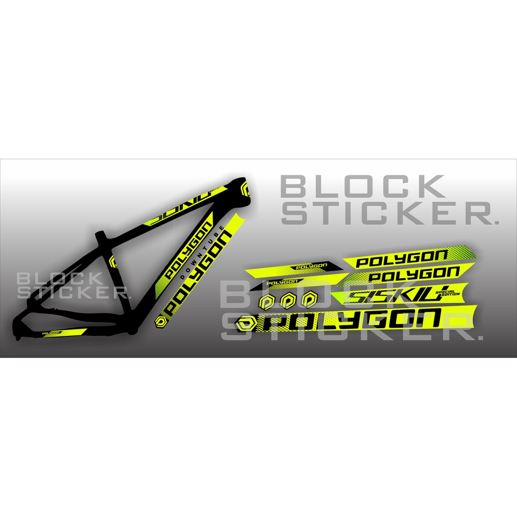 Jual Stiker Frame Sticker Decal Sepeda POLYGON SISKIU BISA CUSTOM ...