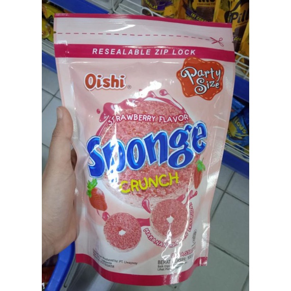 Jual OISHI SPONGE CRUNCH 100GR - Chocolate Flavor Strawberry Flavor ...
