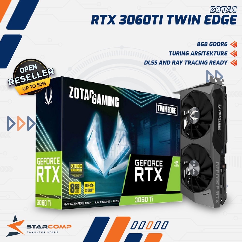 Jual Zotac Gaming GeForce RTX 3060 Ti Twin Edge 8GB RTX3060TI 256BIT ...