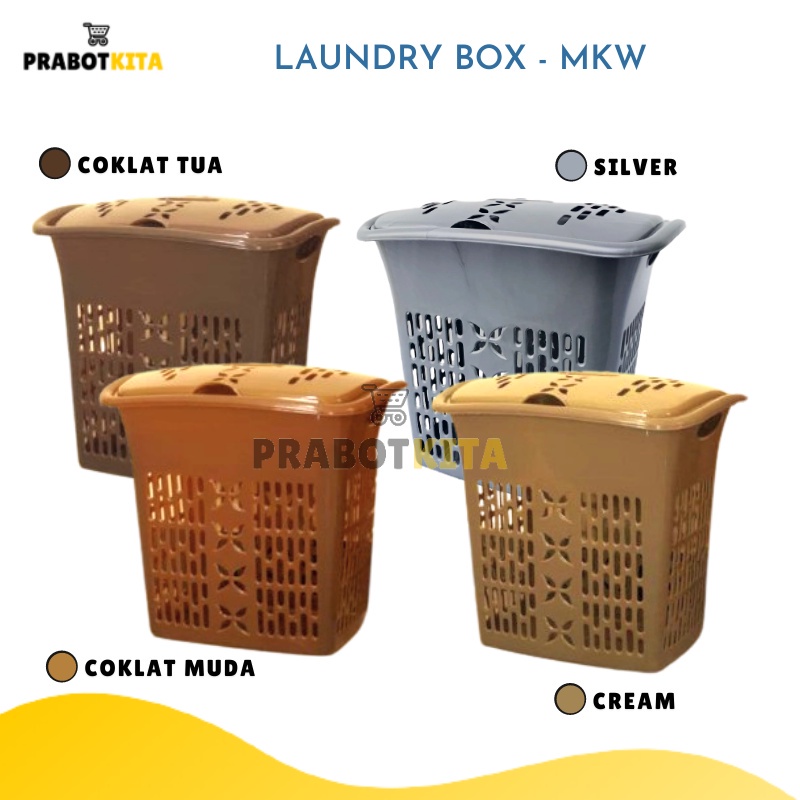 Jual Laundry Box Tutup MKW / Keranjang Laundry Sedang & Besar