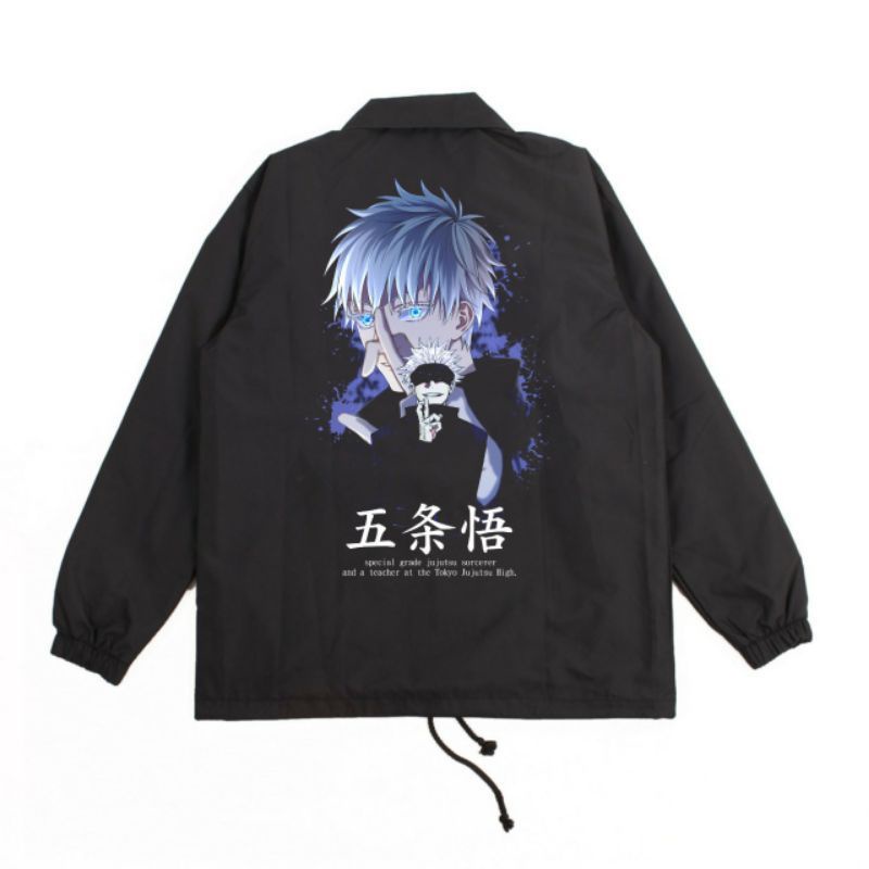 Jual Jacket Coach Anime Jujutsu Kaisen Gojo Satoru Limited Edition ...