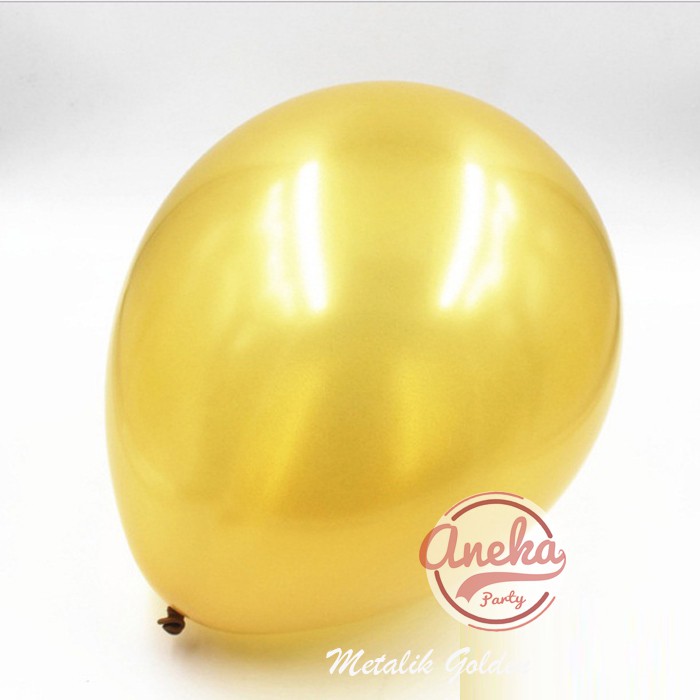 Jual Balon Metalik Gold / Balon Latex / Balon Metalik 12 Inch / Balon ...