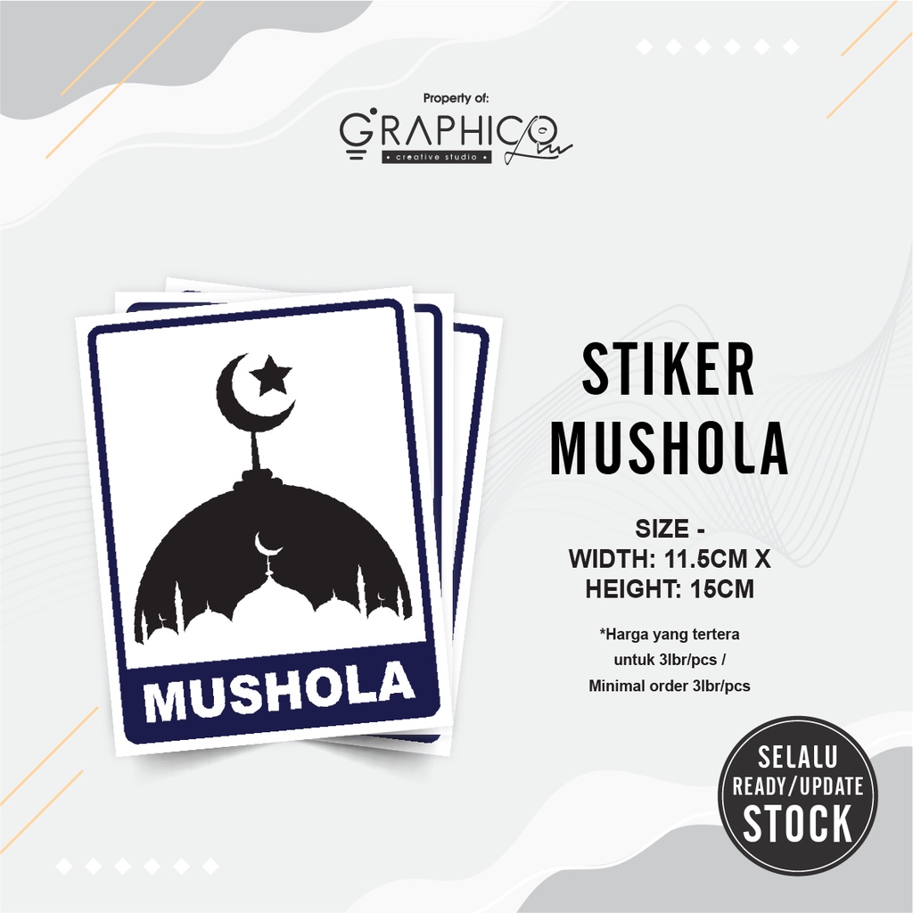 Jual Stiker Label Mushola (11,5x15cm) Per/ 3 lembar | Shopee Indonesia