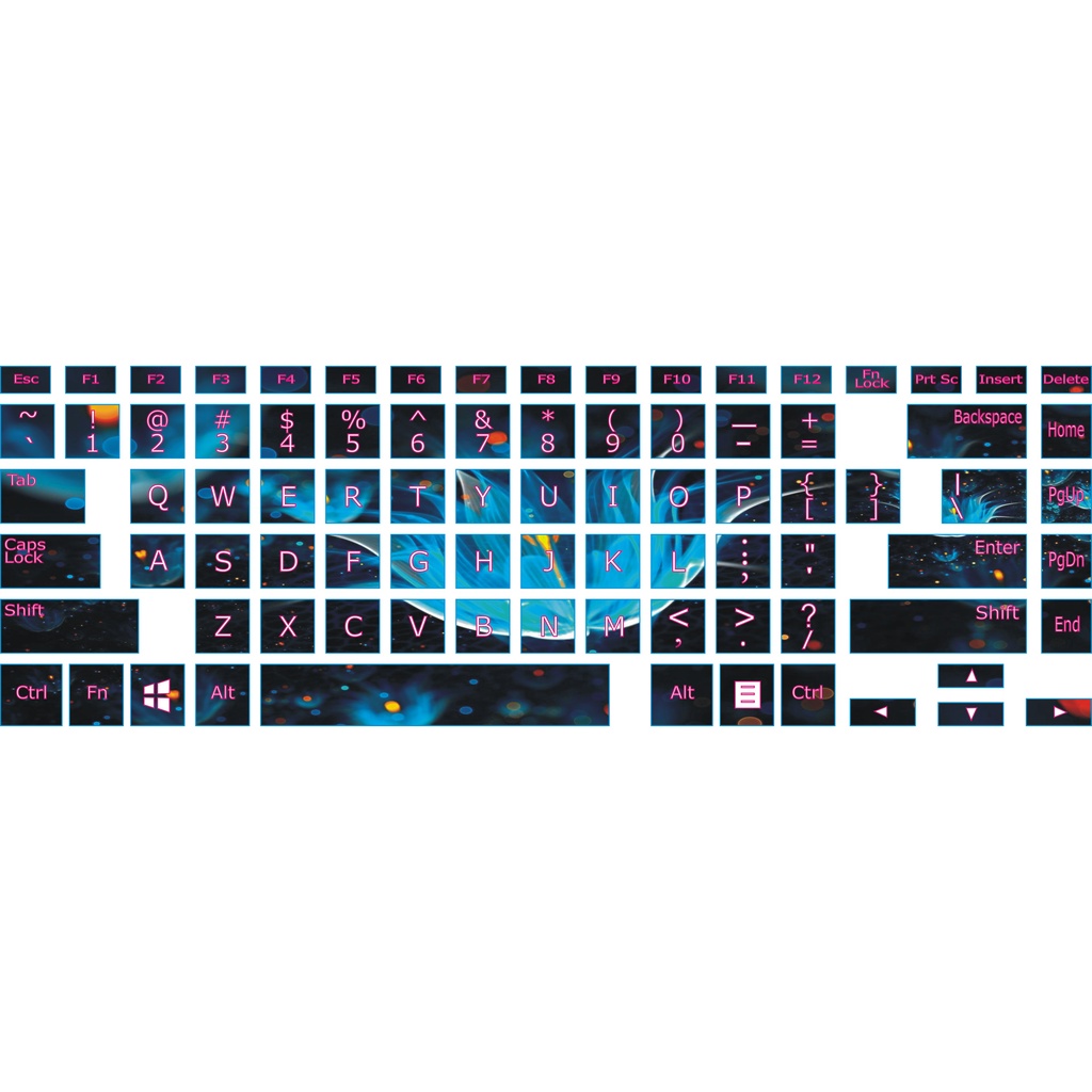 Jual sticker keyboard laptop english full keyboard bermacam font huruf ...