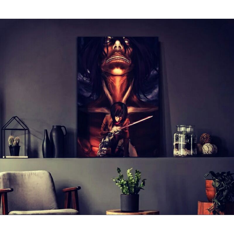 Jual Poster Dinding Anime AOT/Hiasan Dinding Anime Attack on Titans