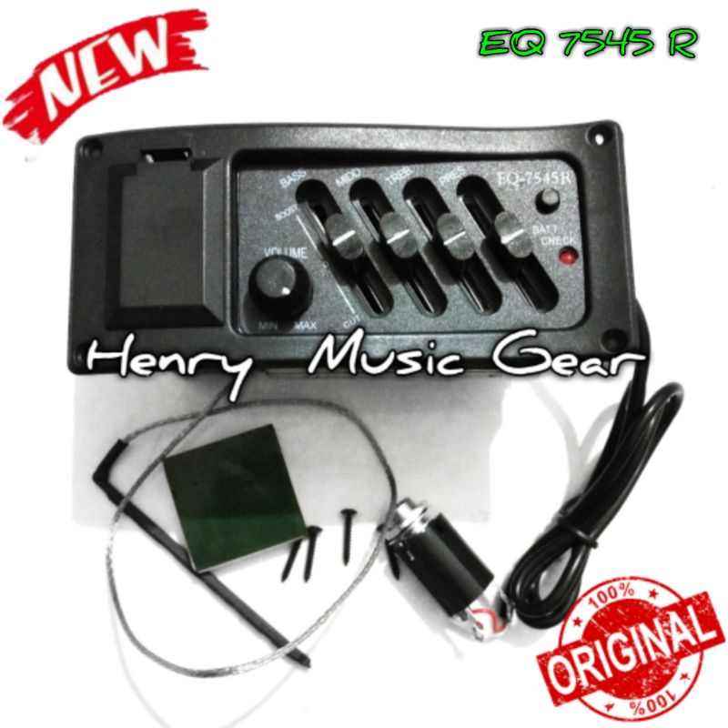Jual Preamp Equalizer Gitar Akustik Elektrik 4 Band Eq 7545R NEW