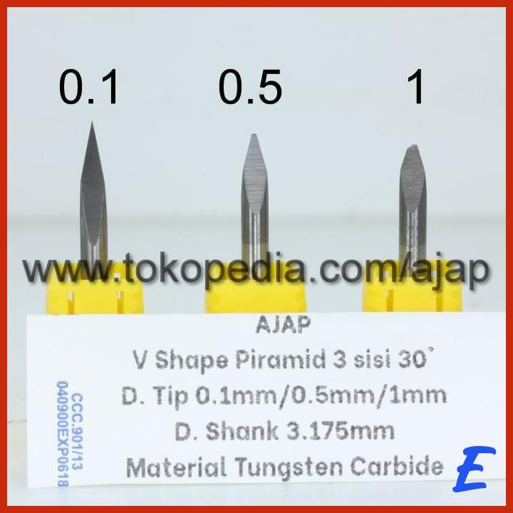 Jual Mata Grafir V Pahat Engraving Router Bit Cnc Pcb Milling Cuter Carbide Shopee Indonesia