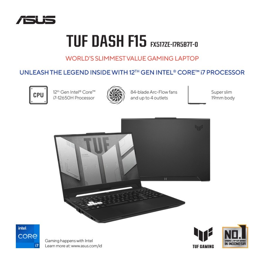 Jual ASUS TUF DASH F15 FX517ZE i7-12650H 16GB 1TB RTX3050Ti 15.6" W11 ...