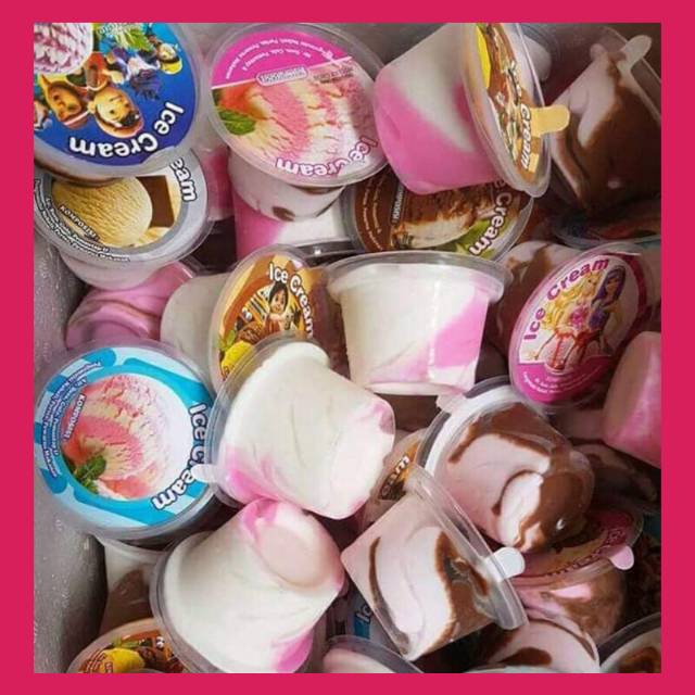 Jual Paket Buubuk Ice Cream Cup Plastik Bening Paket Es Krim Cup Bening Es Krim Ice Cream 1051