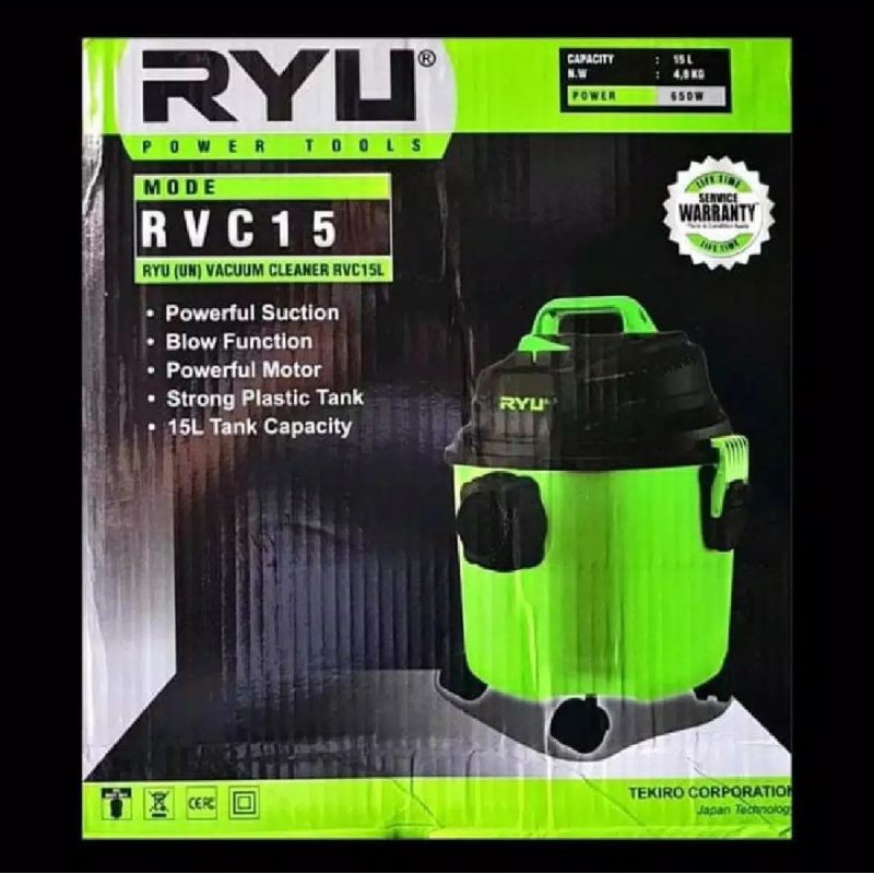 Jual RYU Vacum Cleaner RVC15 Penyedot Debu 15L 3IN1 WET & DRY & BLOW ...
