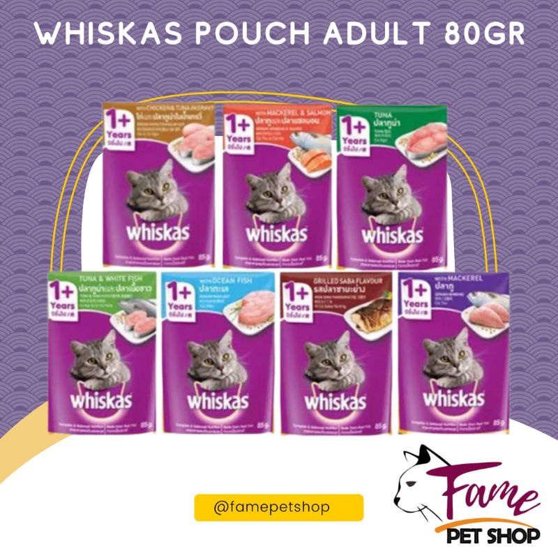 Jual Whiskas Pouch Adult Junior All Varian Makanan Basah Tuna Mckerel Salmon White Fish Grilled