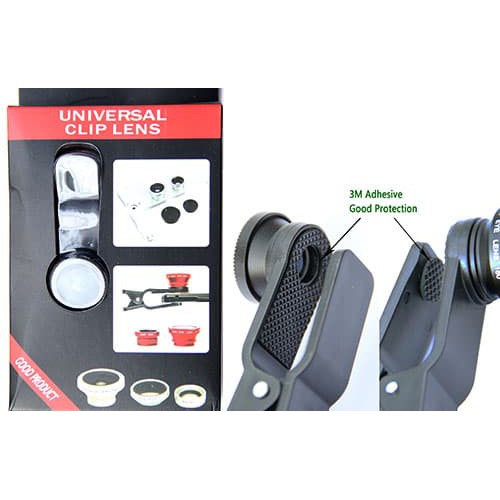 Jual Universal Clip Lens 3 in 1 (Macro, Wide, Fish Eye) !! ^^ Shopee