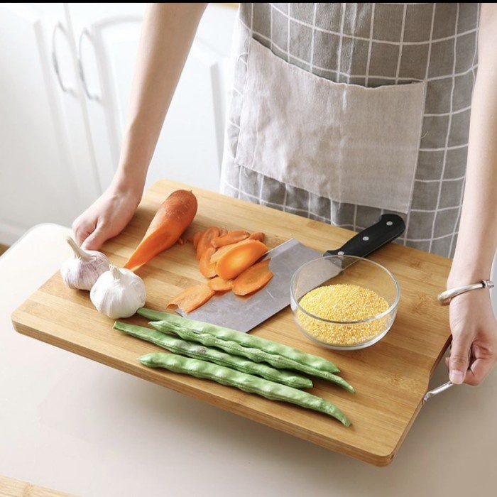Jual AB5 Talenan Kayu Bamboo IMPORT PREMIUM Cutting Board Daging Buah ...