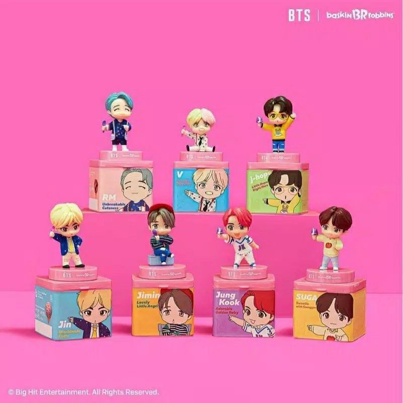 Jual Action Figure BTS Tiny Tan x Baskin Robbins ARMY KPOP
