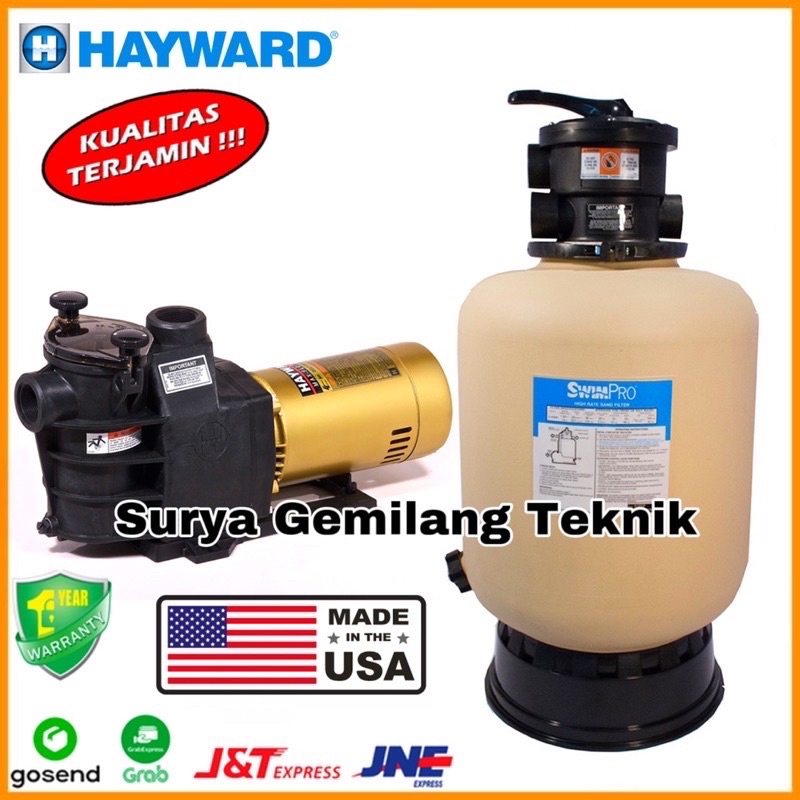 Jual Paket Pompa Kolam Renang Hayward Max Flo 2HP Sand Filter Swimpro ...