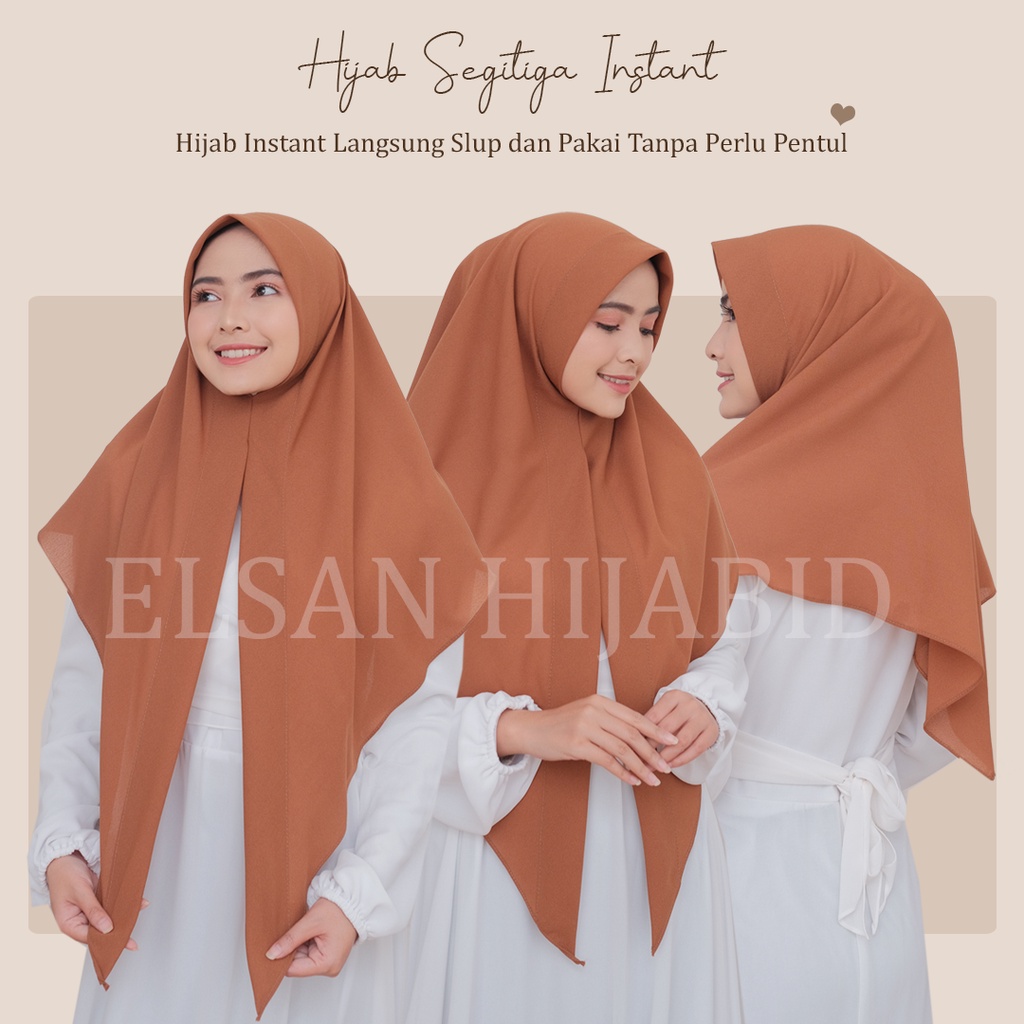 Elsan - Jilbab Segitiga Instan / Hijab Instant Diamond Real pict Sesuai Gambar