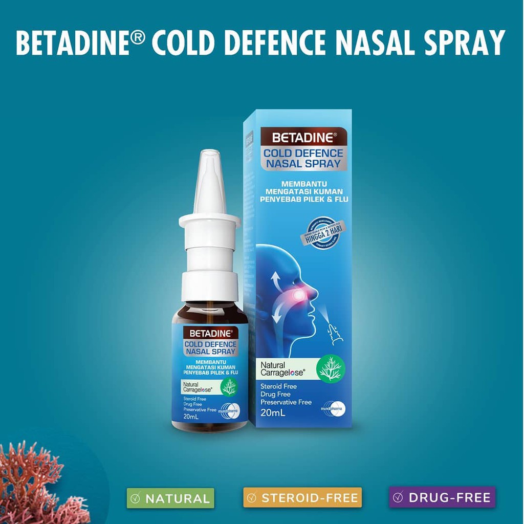 Jual BETADINE COLD DEFENCE NASAL SPRAY 20ML - UNTUK DEWASA DAN ANAK ...