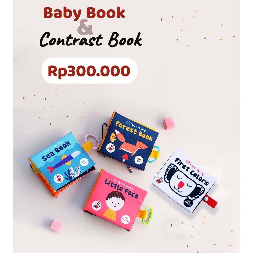 Jual Fox And Bunny| Baby Book Series | Contrast Book | Promo Bundling ...