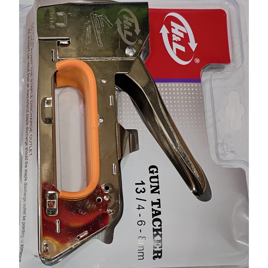 Jual Gun Tacker H&L 13/4 - 6 - 8MM Hand Tacker Manual Staples Tembak H ...