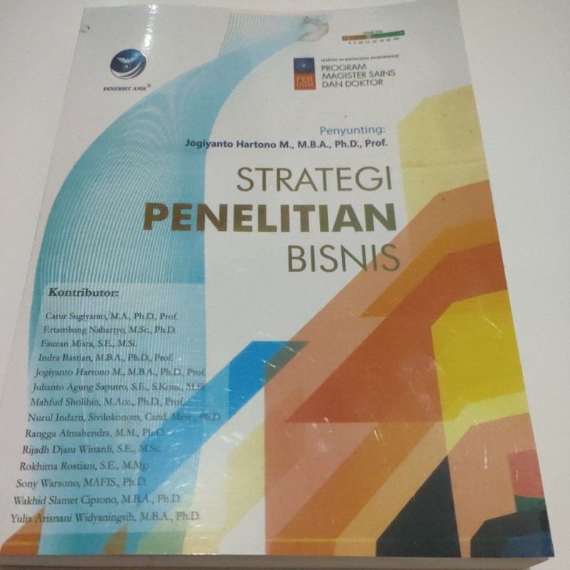 Jual JUAL BUKU STRATEGI PENELITIAN BISNIS JOGIYANTO HARTONO | Shopee ...